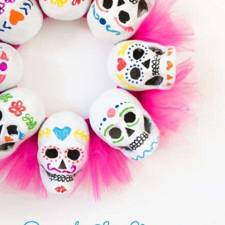 Dia de Los Muertos Calavera Wreath | www.triedandtrueblog.com