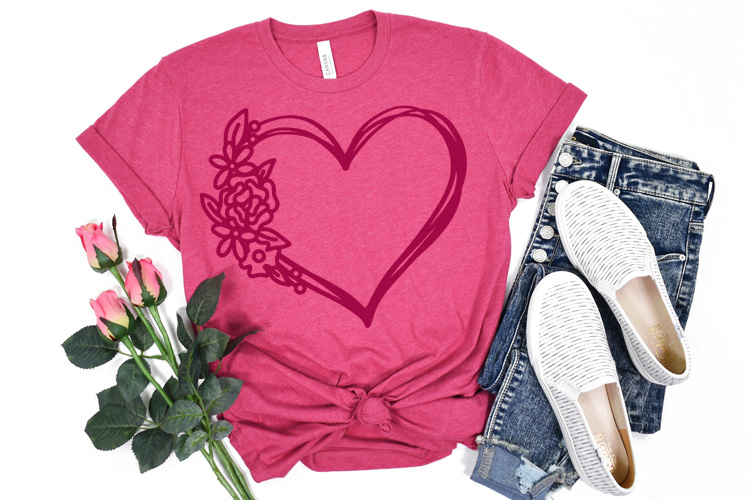Floral Heart Cut File — Liz on Call