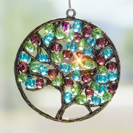 This handmade Tree of Life suncatcher features sparkling Swarovski crystals, making it the perfect Mother's Day gift.