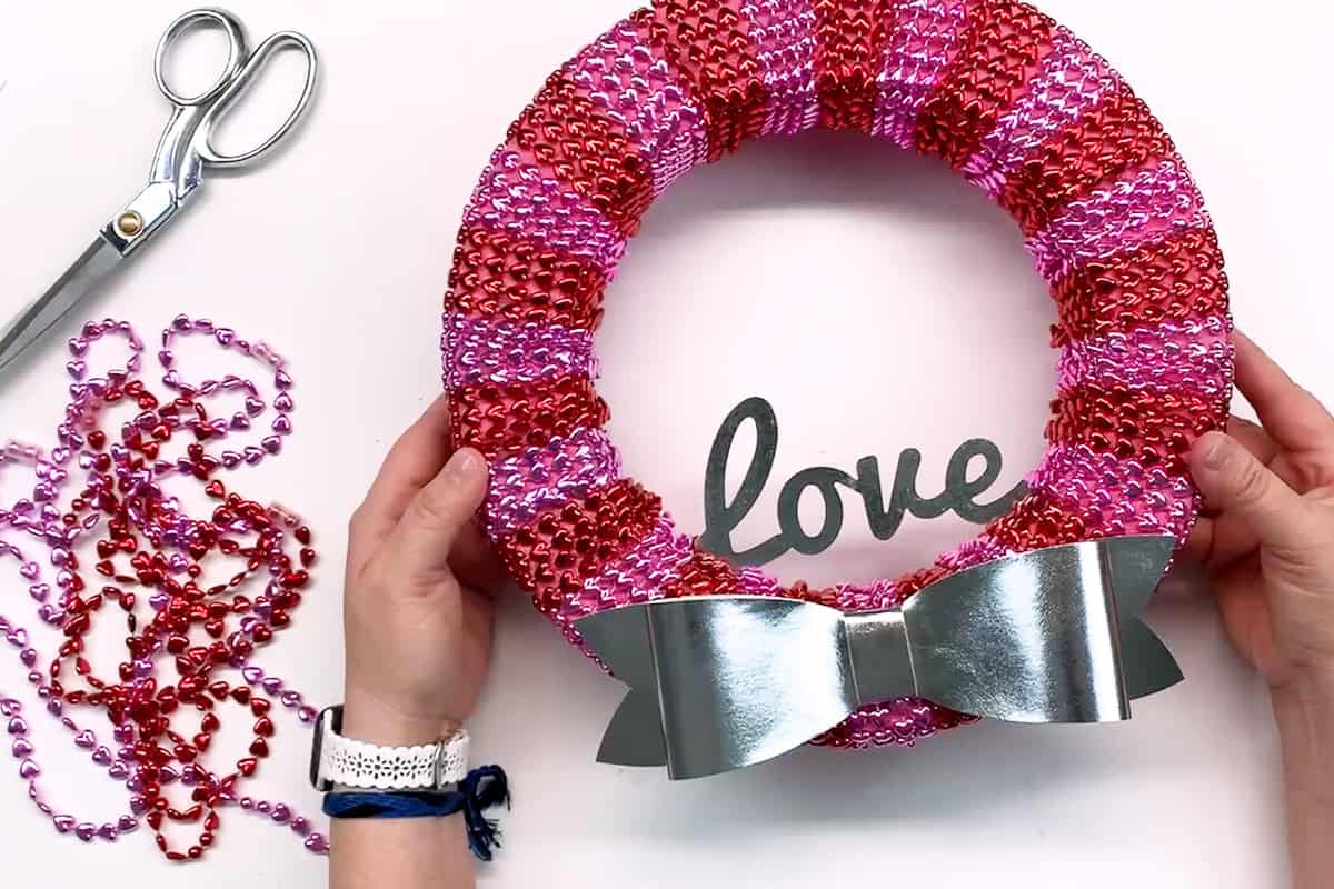 Valentine's Day Dollar Store Wreath 09-2