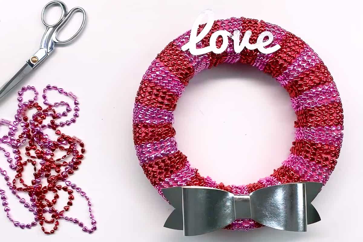 Valentine's Day Dollar Store Wreath 10-2